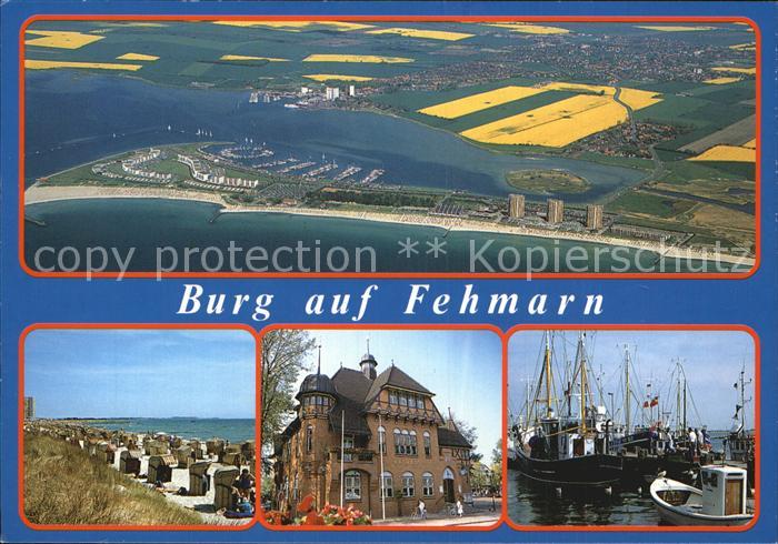 Burg Fehmarn Fliegeraufnahme Hafen Strand