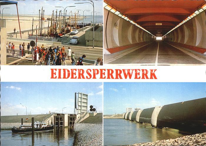 Eiderstedt Eidersperrwerk zwischen Hundeknoll und Vollerwiek