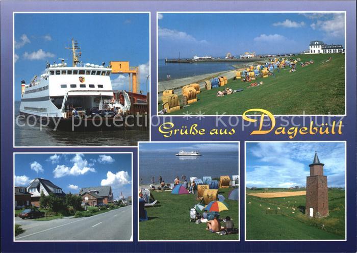 Dagebuell Strand Schiff Steinturm