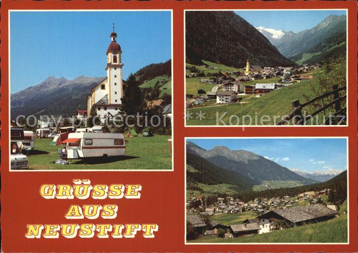 Neustift Stubaital Tirol Pfarrkirche mit Zuckerhut Kampl