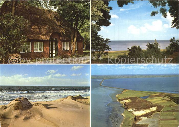 SYLT Insel Schleswig-Holstein altes Frisenhaus Duene Fliegeraufnahme Morsum-Kli