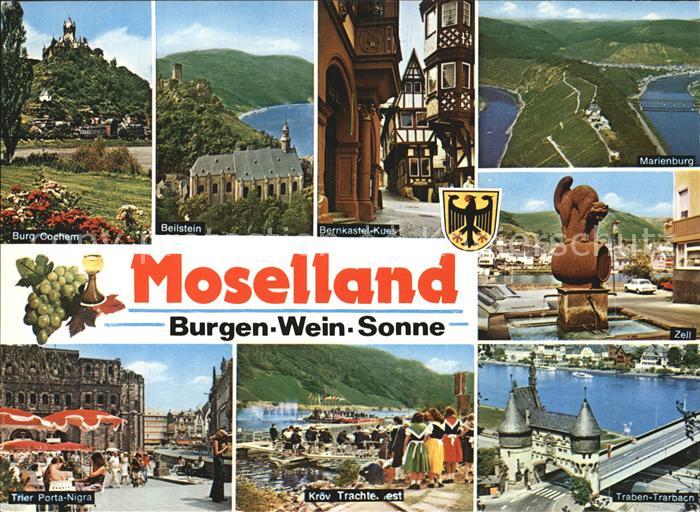 Mosel Region Burgn Wein Sonne Trier Kroev Traben-Trarbach Bernkaste-Kuesa Beiste