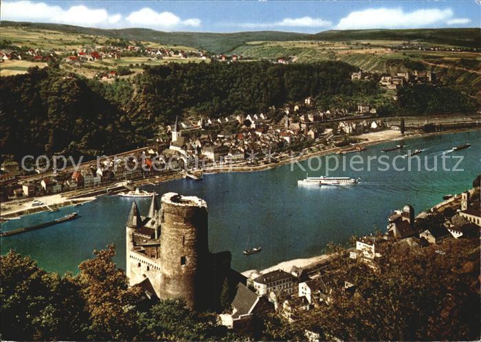 St Goar Fliegeraufnahme mit Burg Katz