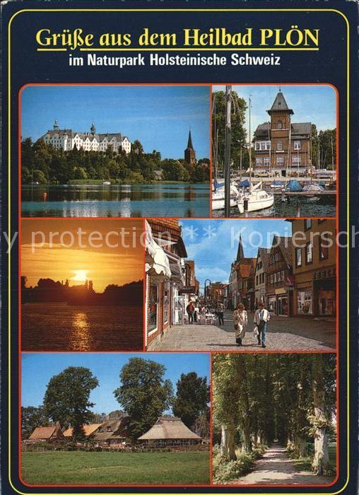 Ploen See Heilbad Strassenpartie Hafen Park