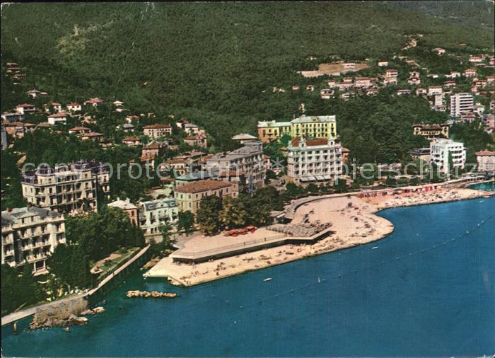 Opatija Abbazia Fliegeraufnahme Strand