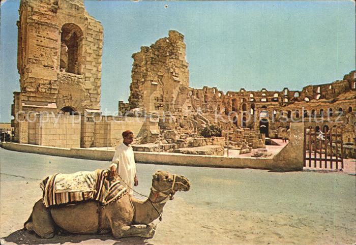 El Jem Amphitheater und Kamel