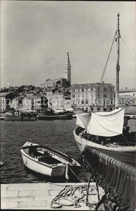 Rovinj Istrien Hafen Segelboot Kirche