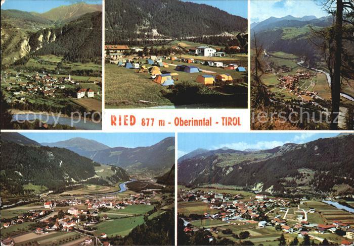 Ried Oberinntal Gesamtansicht mit Alpenpanorama Campingplatz