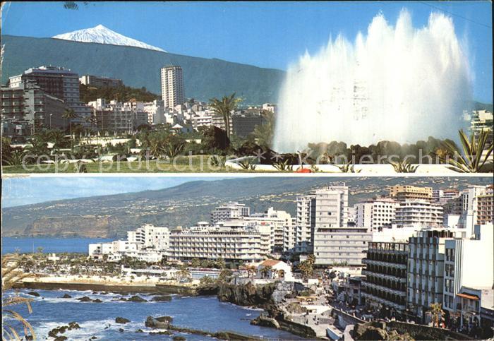 Puerto de la Cruz Lago Martianez y Zona San Telmo Fontaene El Teido Vulkan