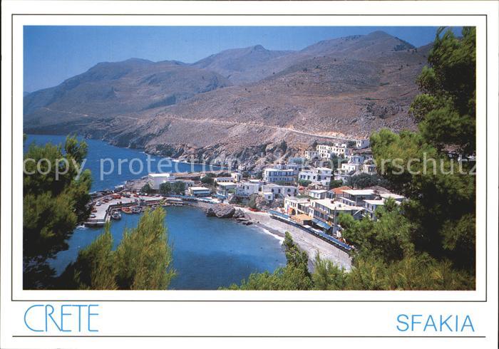 Sfakia Panorama Hafen Kueste