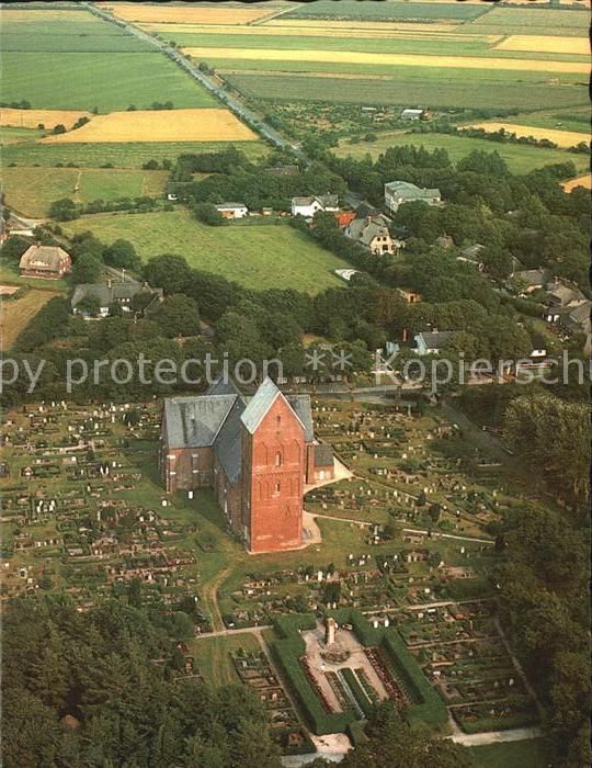Nieblum St Johannis Kirche Fliegeraufnahme