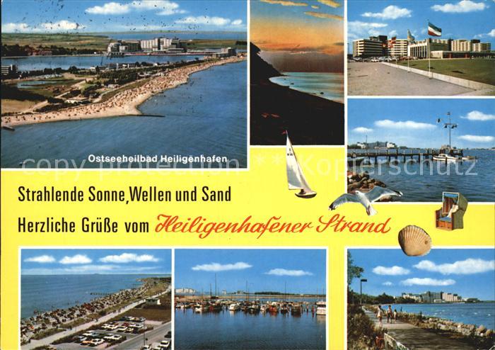 Heiligenhafen Ostseebad Strand Hafen Promenade Sonnenuntergang