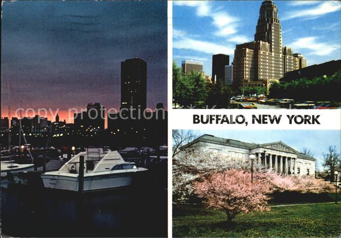 Buffalo New York Boats Lake Erie Skyline Skyscraper Building