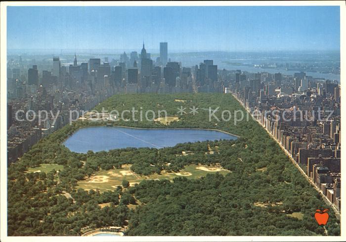 New York City Central Park Manhatten Skyline aerial view
