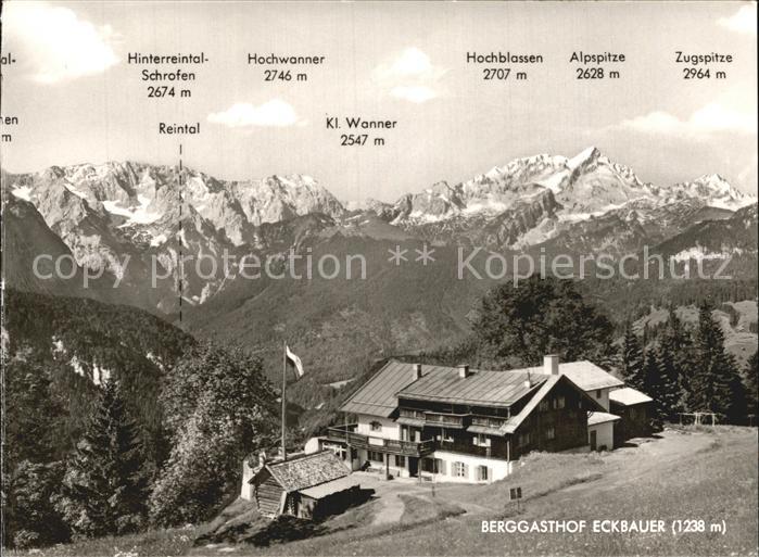 GARMISCH-PARTENKIRCHEN Bayern Berggasthof Eckbauer Alpenpanorama