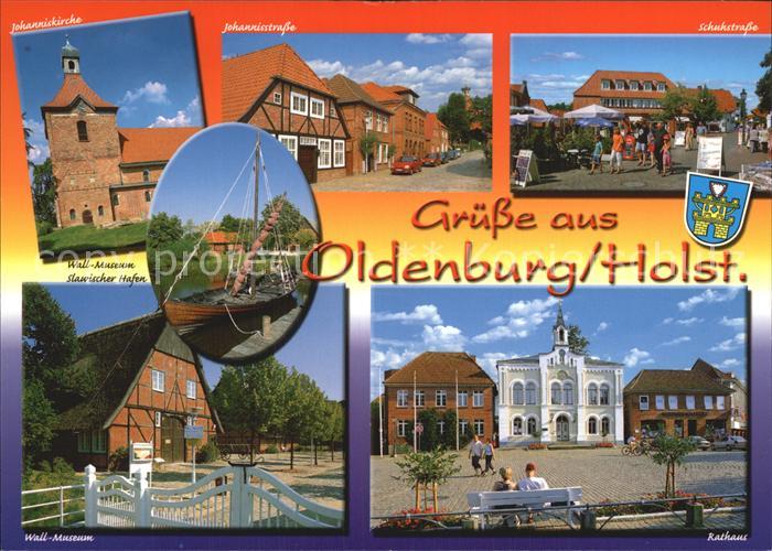 Oldenburg Holstein Wall Museum Strassenpartie Strassencafe Rathaus Hafen