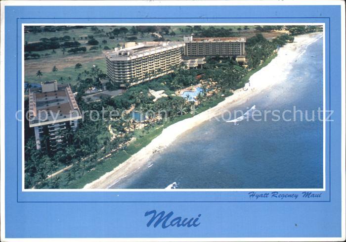 Maui Hawaii Hyatt Regency Hotel Kaanapali Beach aerial view