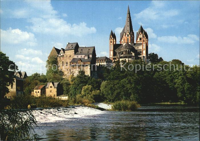 Limburg Lahn Blick auf den Dom Wehr