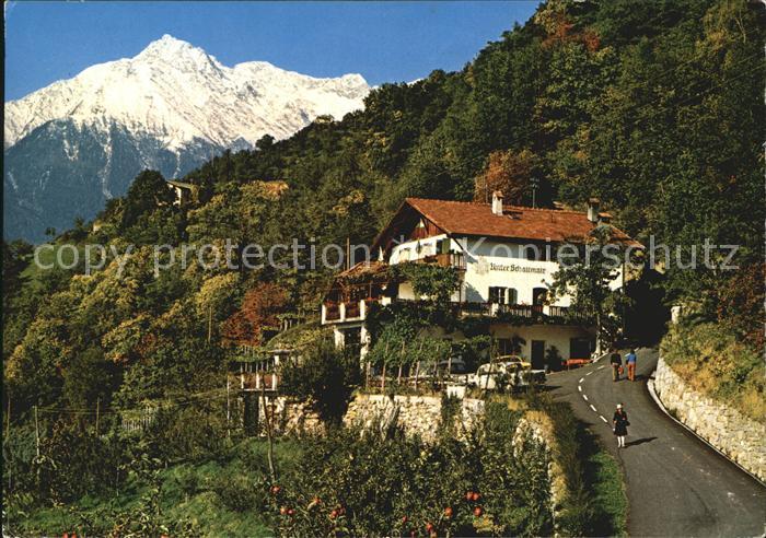 Dorf Tirol Pension Cafe Restaurant Schattmair Alpenblick