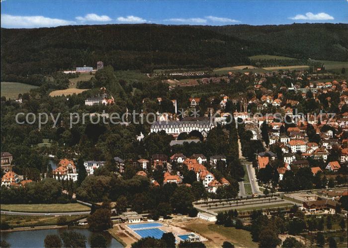 Bad Pyrmont Deutschlands schoenster Kurpark Fliegeraufnahme