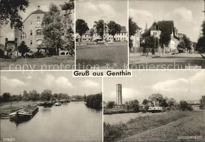 Genthin Museum Ernst Thaelmann Platz Bahnhofstrasse Wasserturm Kanal Frachtkahn