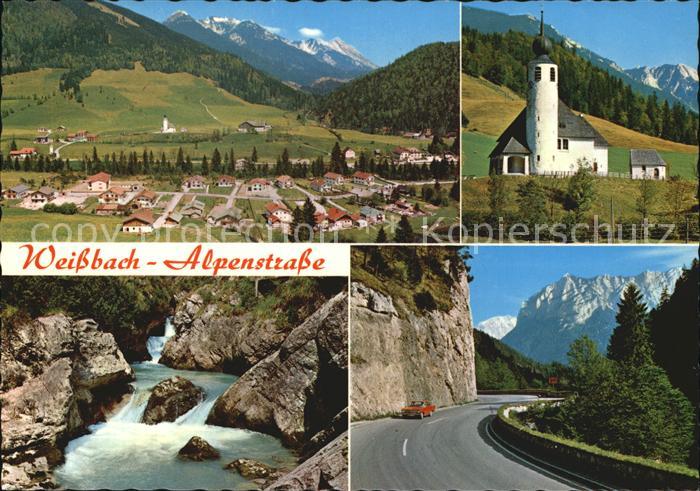 Weissbach Alpenstrasse Zwiesel Hochstaufen Weissbachschlucht Dorfkirche Alpenstr