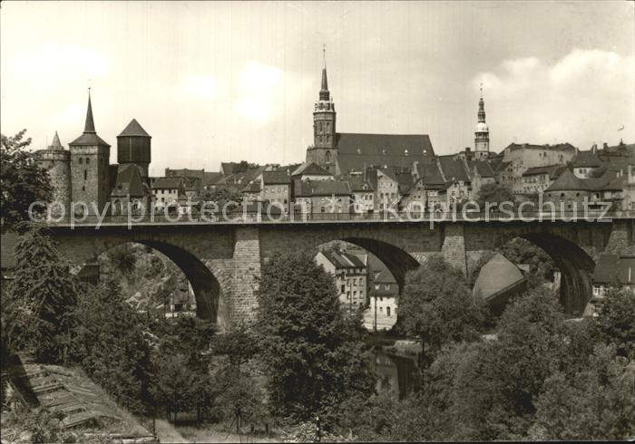 Bautzen Sachsen Stadtbild mit Alter Wasserkunst Michaeliskirche Petridom Rathaus