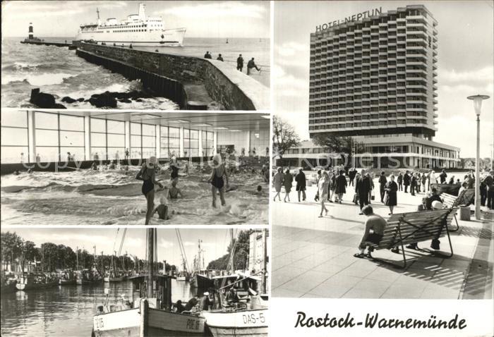 Warnemuende Ostseebad Faehre Hotel Neptun Promenade Wellenbad Hafen