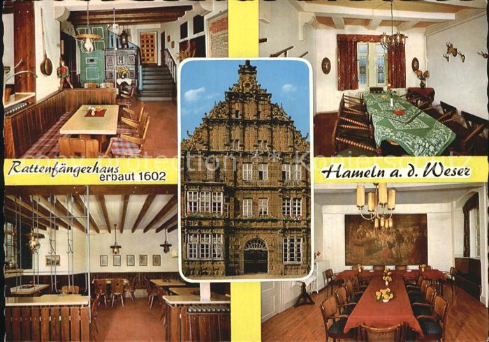 Hameln Weser Rattenfaengerhaus Gaststaette Giebel 17. Jhdt.