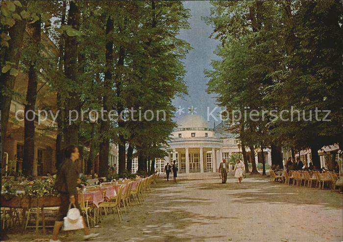 Bad Pyrmont Hauptallee mit Blick auf die Wandelhalle Hylliger Born