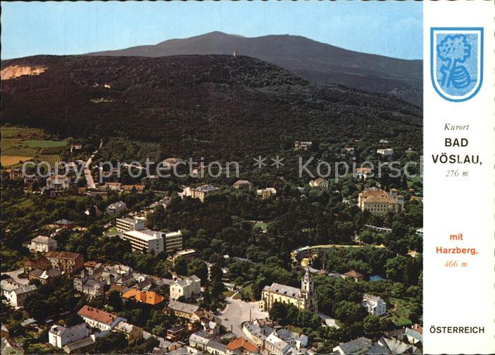 Bad Voeslau Panorama mit Harzberg Kurort Fliegeraufnahme
