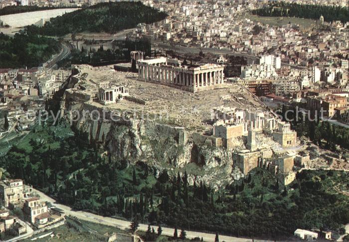 Athen Griechenland Akropolis Antike Staette Fliegeraufnahme