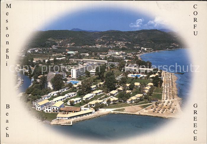 Messonghi Beach Strand Hotelanlagen Fliegeraufnahme