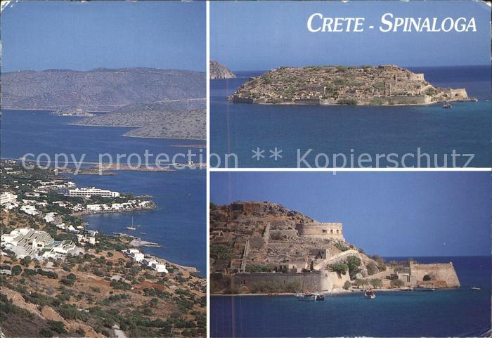 Spinalonga Teilansichten Insel Kueste Festung
