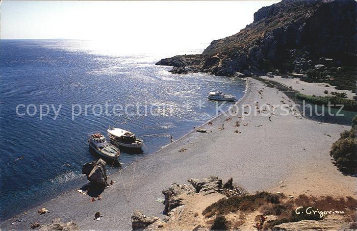Kreta Crete Kourtaliotiko Gorge Schlucht Strand Motoryacht