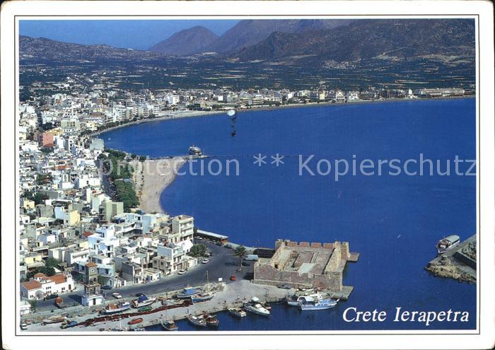 Ierapetra Kreta Hafeneinfahrt Festung Fliegeraufnahme