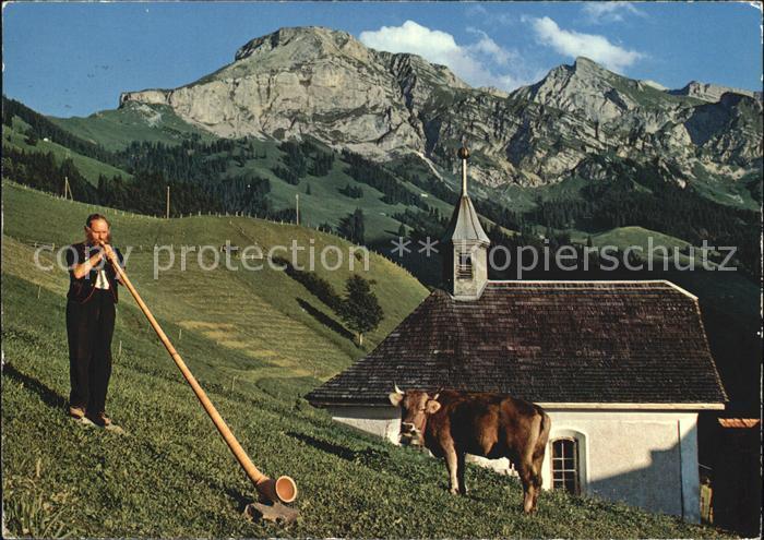 Alphorn Alphornblaeser Obwalden Widderfeld Nuenalphorn Hutstock
