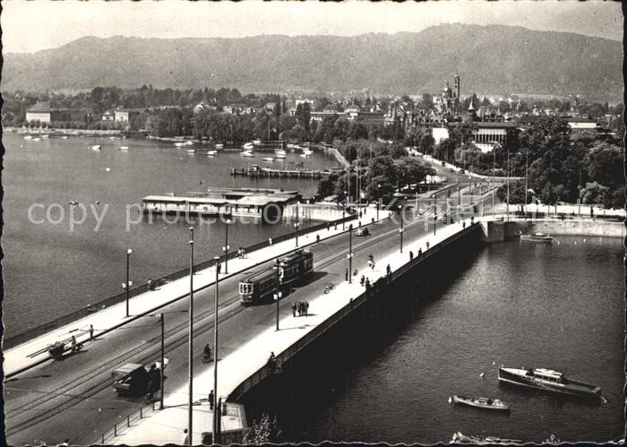Strassenbahn Zürich Quaibrücke Bürkliplatz
