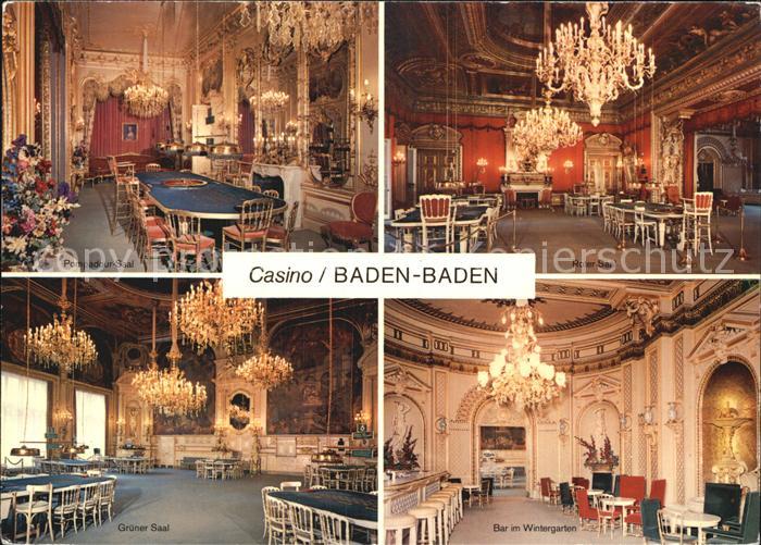 Casino Spielbank Baden-Baden Gruener Saal Bar Wintergarten Roter Saal