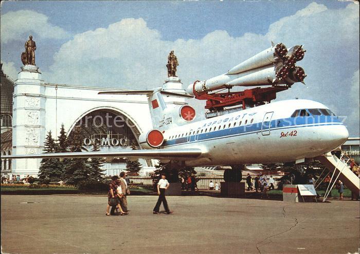 Flugzeuge Zivil Aeroflot Yak-42 UssR Exhibition of Economic Achievements