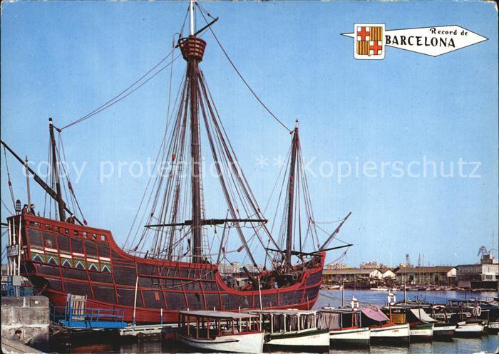 Segelschiffe Carabela de Colon Santa Maria Barcelona