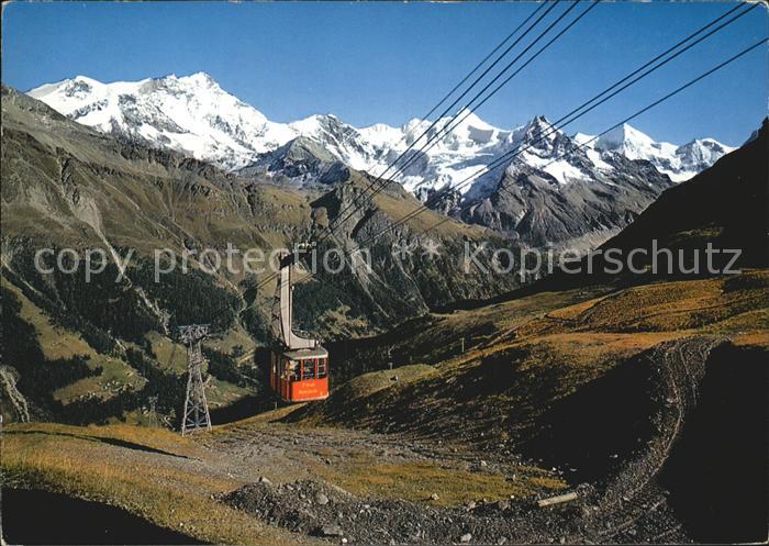 Seilbahn Teleferique de Sorebois sur Zinal Weisshorn Zinalrothorn