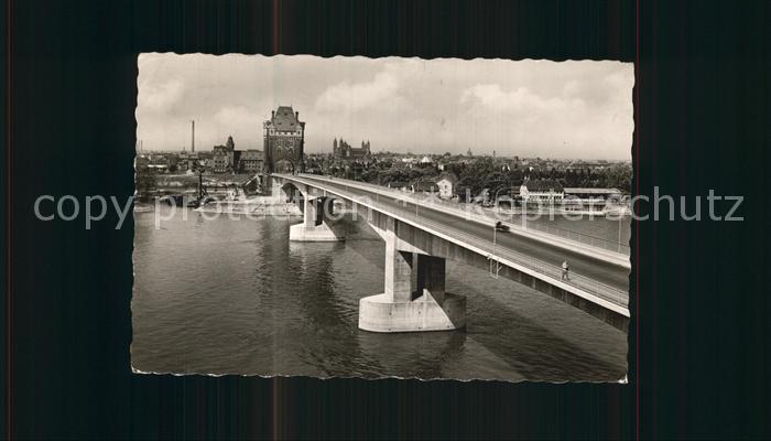 Worms Rhein mit Nibelungenbruecke