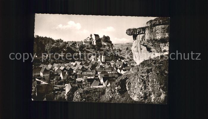 Pottenstein Oberfranken Teilansicht mit Schloss