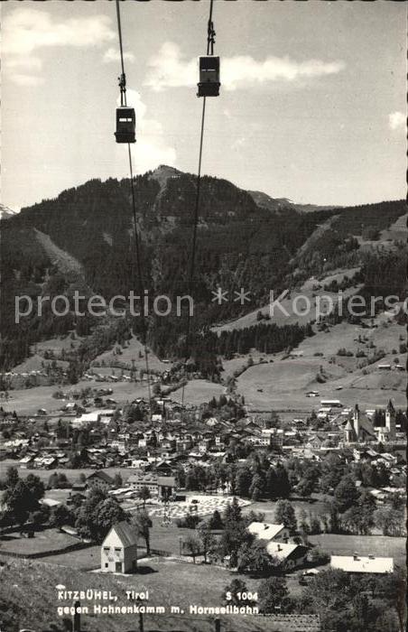 Kitzbuehel Tirol mit Hahnenkamm und Hornsellbahn