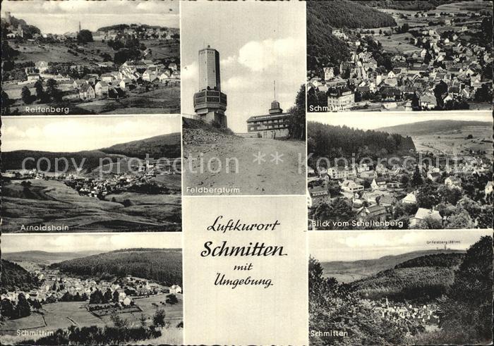 Schmitten Taunus Reifenberg Arnoldshain Feldbergturm Stadtansicht vom Schellenbe