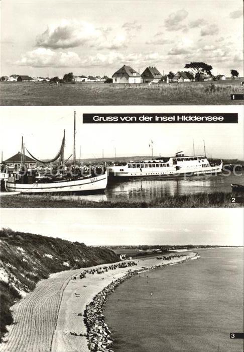 Insel Hiddensee Neuendorf Vitte Hafen Kloster Strand
