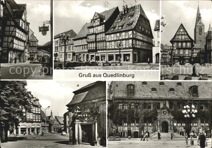 Quedlinburg Harz Markt Details Marktkirchhof Rathaus