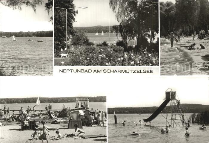 Scharmuetzelsee Neptunbad Strand Rutsche