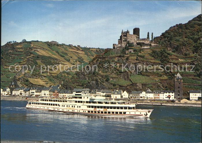 St Goarshausen Burg Katz Fahrgastschiff